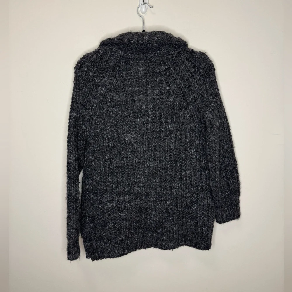 Aritzia Wilfred Free Chunky Gray Zip-Up Cardigan Size S - Picture 2 of 7